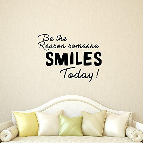 Product Cover Be The Reason Someone Smiles Today - Inspirational Quote - Vinyl Wall Art Decal - 18