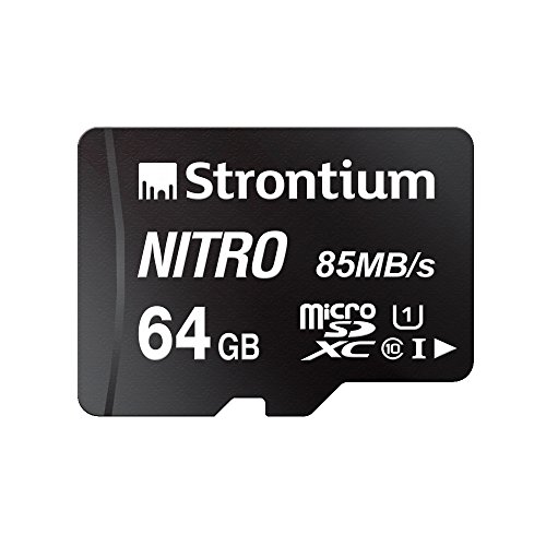 Product Cover Strontium Nitro 64GB Micro SDXC Memory Card 85MB/s UHS-I U1 Class 10 High Speed for Smartphones Tablets Drones Action Cams (SRN64GTFU1QR)