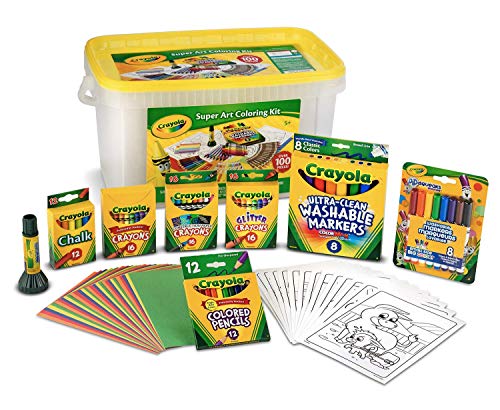 Product Cover Crayola Super Art Coloring Kit, Gift for Kids, Over 100Piece (Amazon Exclusive)