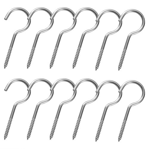Product Cover Gydandir Heavy Duty Large Screw Hooks Jumbo Ceiling Hooks Cup Hooks, Length 4 Inches, 12 Pack