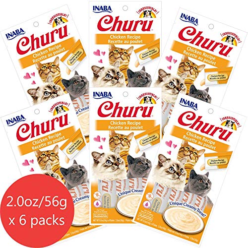 Product Cover INABA Churu Chicken Recipe Lickable Creamy Purée Cat Treats 24 Tubes