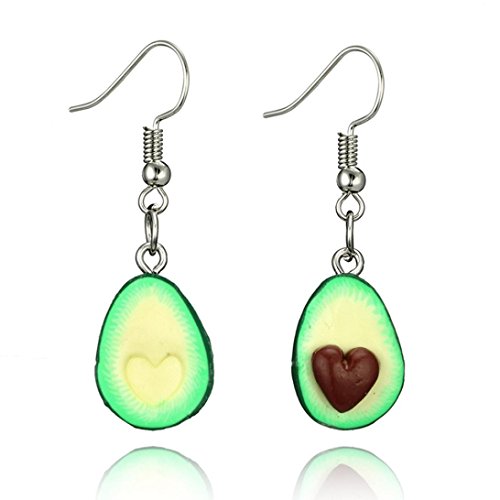 Product Cover Hatoys Miniature Food Green Avocado Friendship Jewelry Earrings (Green)