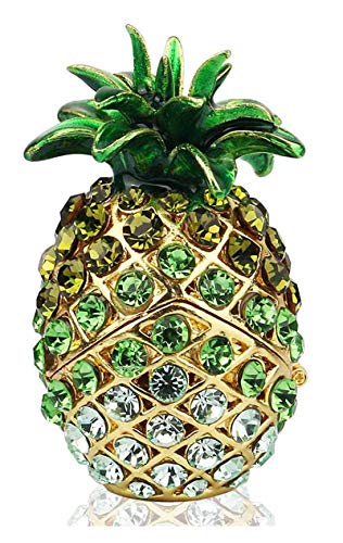 Product Cover Pineapple Hinged Trinket Box For Gifts Hand-painted Patterns Trinket Bejeweled Box Collectible