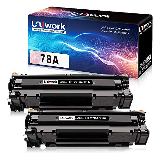 Product Cover Uniwork Compatible Toner Cartridge Replacement for HP 78A CE278A use for Laserjet Pro P1606dn, M1536dnf, P1566, P1560, P1606, M1536 Printer (2 Black)
