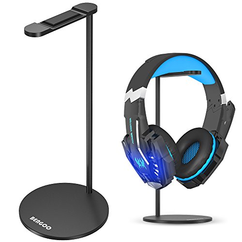 Product Cover BENGOO Gaming Headset Headphone Stand for PC PS4 Xbox One Headset, Aluminum Headset Holder Headphones Display Stand Mount for Desk - Black (Headset Not Included)