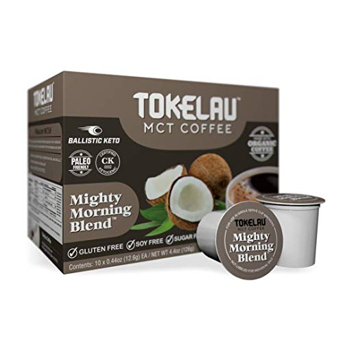 Product Cover Tokelau Keto Coffee Keurig Cups | Healthy Energy for Brain & Body | Organic Coffee with C8 MCTs | 10 K-Cups