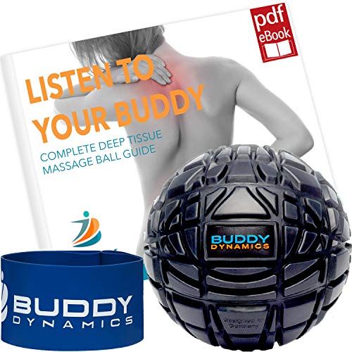 Product Cover Buddy Dynamics Deep Tissue Massage Ball - Excellent Trigger Point Massage, Helps with Pain Relief, Sore Muscles - Therapy Ball with Resistance Band Included