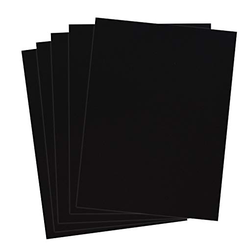 Product Cover Rozzy Crafts - Black Flock Heat Transfer Vinyl (HTV) - Flocked - 5 Sheets Each 12 inches by 10 inches - Works with Cricut, Silhouette, and All Other Cutting Machines