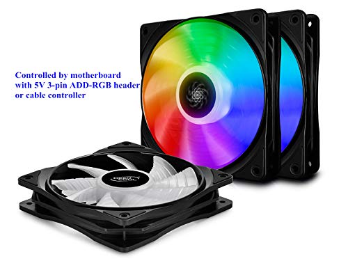 Product Cover DEEP COOL CF120 3IN1, Addressable RGB, Motherboard SYNC by 5V ADD RGB 3-pin Header, SYNC with Other ADD-RGB Devices, Cable Controller Available, 3x120mm PWM Fans