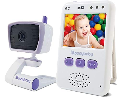 Product Cover Baby Monitor with Camera and Audio by Moonybaby, Long Battery Life, Long Range, Non-WiFi, Color Screen, Auto Night Vision, 2 Way Talk Back, Zoom in, Power Saving and VOX, Voice Activation