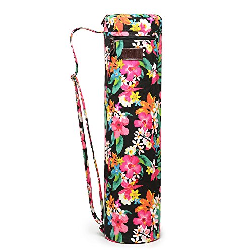 Product Cover Fremous Yoga Mat Bag and Carriers for Women and Men - Double Storage Pocket - Easy Access Zipper - Adjustable Shoulder Strap and Handle (Peony)