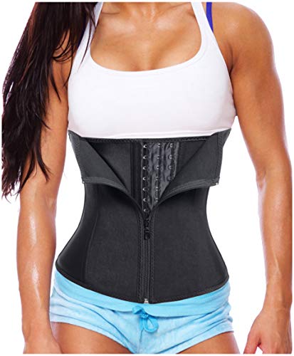 Product Cover Gotoly Women Latex Waist Trainer Corset Zipper Underbust Cincher Belt Weight Loss Body Shaper