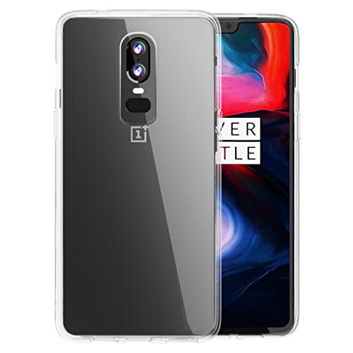 Product Cover Orzly OnePlus 6 Case, FlexiCase for The One Plus 6 - Slim Fit Protective Flexible Gel Phone Case in Matt-Finish - Transparent