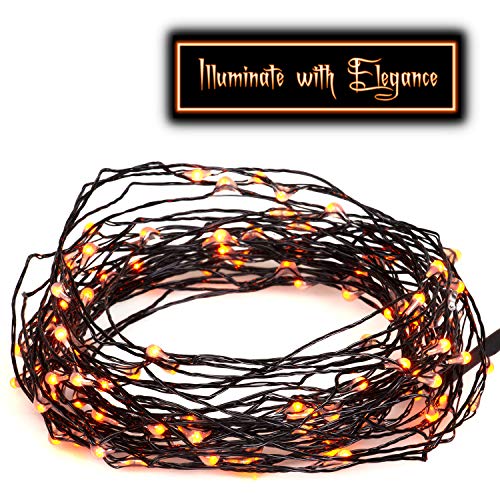 Product Cover SCS Direct Holiday 100 pcs String Lights 33 ft / 10 m LED Orange - Outdoor Indoor Decorations for Bedroom, Patio, Parties, Holidays