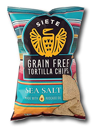 Product Cover Siete Sea Salt Grain Free Tortilla Chips, 5 oz bags (6 PACK)