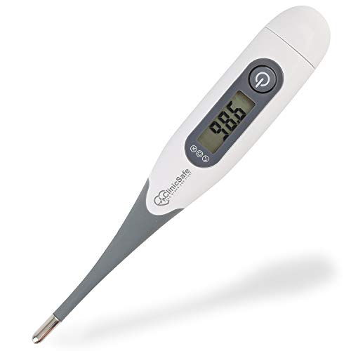 Product Cover Digital Medical Oral Thermometer for Fever - Baby Kids and Adults - Accurate and Fast 10 Sec Reading - Rectal and Armpit Temperature Termometro for Infant Children and Babies with Fever Indicator