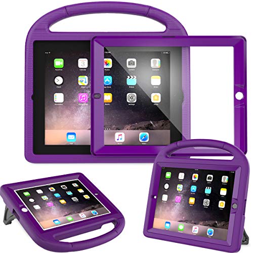 Product Cover AVAWO Kids Case Built-in Screen Protector for iPad 2 3 4 （Old Model）- Shockproof Handle Stand Kids Friendly Compatible with iPad 2nd 3rd 4th Generation (Purple)