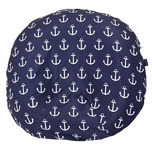 Product Cover Water Resistant Removable Newborn Lounger Cover for Baby Boys with Anchors (Navy Blue)
