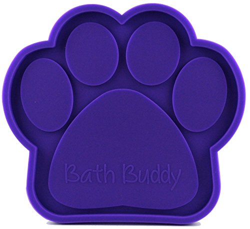 Product Cover Bath Buddy Purple New for Dogs - The Original Dog Bath Toy - Makes Bath Time Easy, Just Spread Peanut Butter and Stick (Purple)
