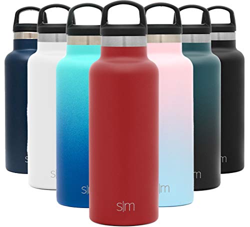 Product Cover Simple Modern 17oz Ascent Water Bottle - Stainless Steel Flask w/Handle Lid - Hydro Double Wall Tumbler Vacuum Insulated red Small Reusable Metal Leakproof -Cherry
