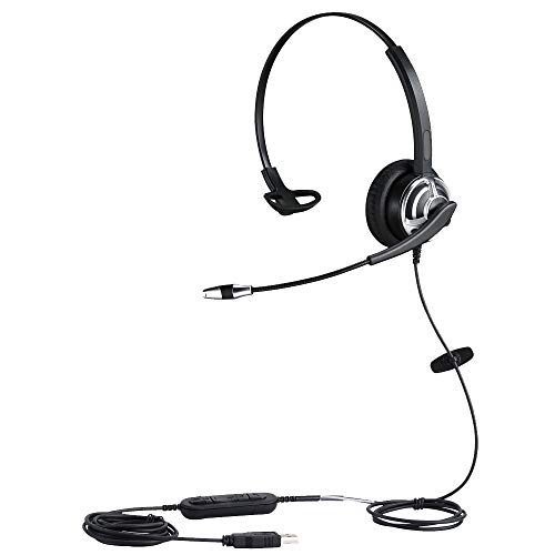 Product Cover USB Headset with Noise Cancelling Microphone and Volume Controller for Conference Calls Softphone Conversation Clear Chat Online Course etc