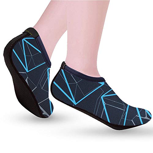 Product Cover SBE Men & Women Water Skin Shoes Aqua Neoprene Socks Prevent Scratch Anti-Slip Beach Shoes.(1 Pair). (Blue, XL)