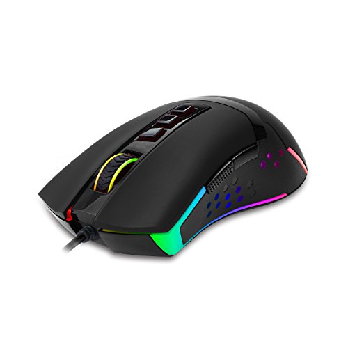 Product Cover Redragon M712 Wired Gaming Mouse RGB LED Backlit MMO, 9 Button Ambidextrous Macro Programmable Computer Mice, Octopus, 10000 DPI for Windows PC Gamer (Wired RGB Backlit)