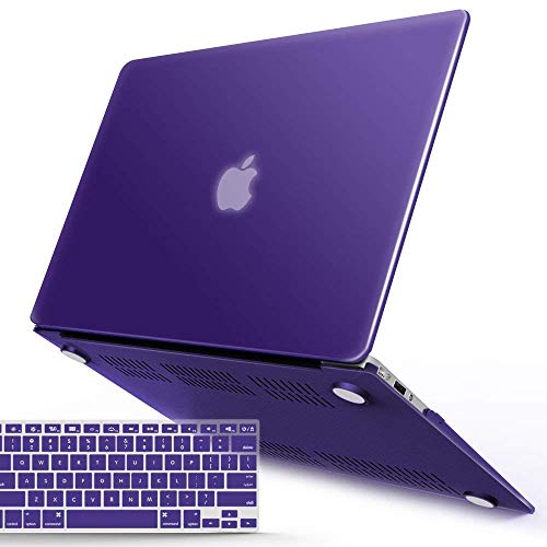 Product Cover IBENZER MacBook Air 13 Inch Case A1466 A1369, Hard Shell Case with Keyboard Cover for Apple Mac Air 13 Old Version 2017 2016 2015 2014 2013 2012 2011 2010, Ultra Purple, A13UAPU+1