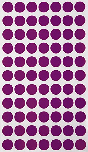 Product Cover Royal Green Purple Sticker dot Removable Labels 15mm - Colored Circle Stickers 1.5 cm - 385 Pack