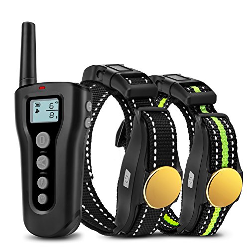 Product Cover Bousnic Dog Training Collar 2 Dogs Upgraded 1000ft Remote Rechargeable Waterproof Electric Shock Collar with Beep Vibration Shock for Small Medium Large Dogs