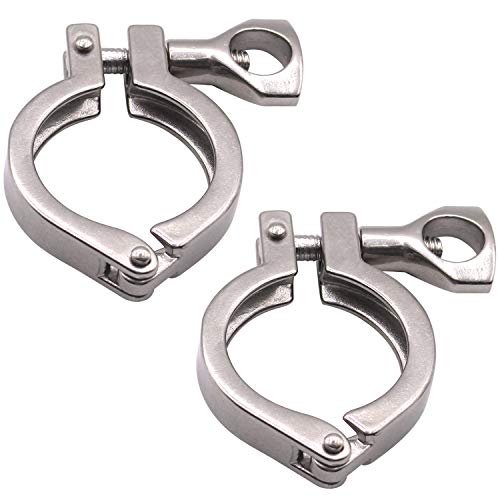 Product Cover DERNORD Stainless Steel 304 Single Pin Heavy Duty Tri Clamp with Wing Nut for Ferrule TC 2'' (Pack of 2)