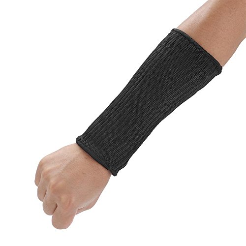Product Cover Akozon Cut Resistant Sleeves 1 Pair Guard Prevent Scrapes Scratches Skin Irritations Biting Proof Safety UV-Protection Anti Cut Arm Cover for Men Woman (22cm)