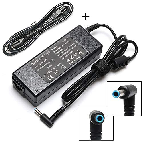Product Cover 90W 19.5V 4.62A AC Adapter Laptop Charger for HP Envy Touchsmart Sleekbook 15 17 M6 M7 Series, HP Spectre X360 13 15, HP Pavilion 11 14 15 17 741727-001 740015-001 854117-850 Power Supply Cord Plug