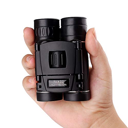 Product Cover 10x22 High Powered Binoculars for Adults | Small & Compact | Lightweight, with Weak Light Night Vision | Great for Outdoor, Bird Watching, Sports, Games, and Concerts