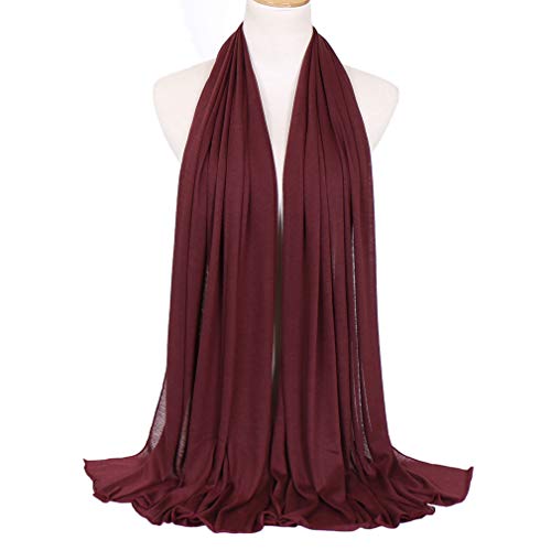 Product Cover LMVERNA Women's Jersey Hijab Scarves Cotton Fashion Long Plain Muslim Head Scarf Wrap Shawls