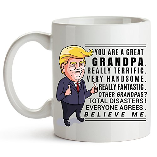 Product Cover Younique Designs Trump Grandpa Mug, 11 Ounces, Donald Trump Coffee Mugs, Best Grandpa Mug