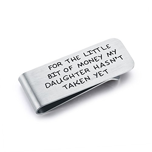 Product Cover CJ&M Money Clip for Dad, for The Little Bit of Money My Daughter Hasn't Taken Father Money Clip,Father of The Bride Gift,Dad Money Clip, from Daughter