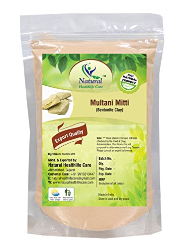Product Cover 100% Pure Natural Processed Fuller's Earth Clay (Multani Mitti) Bentonite Clay For Face Mask (100 gm (0.22 lb) 3.5 ounces)