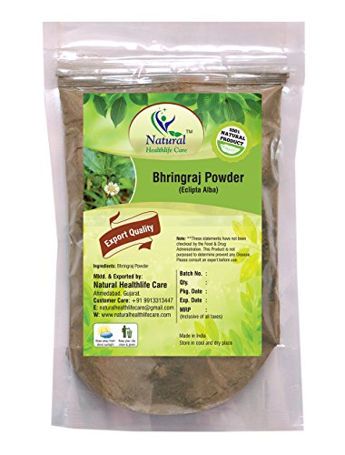 Product Cover 100% Natural Bhringraj Powder (Eclipta Alba) - Promotes Healthy Hair Growth (100 gm (0.22 lb) 3.5 ounces)