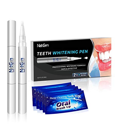 Product Cover Teeth Whitening Pen,35% Carbamide Peroxide Gel,Remove Stains For Pearl White Smile As Snow,30+Uses,Dental Whitener,No Sensitivity,Professional Teeth Whitening Kit With 2 Pens and 5 Deep Cleaning Wipes