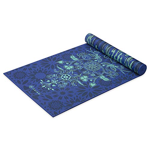 Product Cover Gaiam Yoga Mat Premium Print Reversible Extra Thick Non Slip Exercise & Fitness Mat for All Types of Yoga, Pilates & Floor Workouts, Divine Impressionist, 6mm