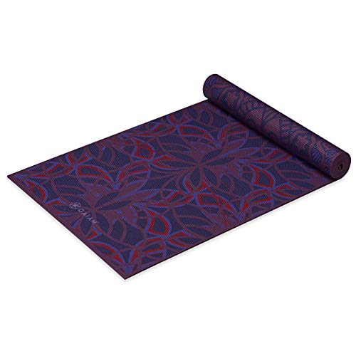 Product Cover Gaiam Yoga Mat Premium Print Reversible Extra Thick Non Slip Exercise & Fitness Mat for All Types of Yoga, Pilates & Floor Workouts, Divinity, 6mm