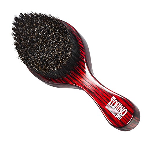 Product Cover Torino Pro Wave Brush #570 By Brush King - Medium Hard Curve 360 Waves Brush - Made with Reinforced Boar & Nylon Bristles (360 Waves Brushes)