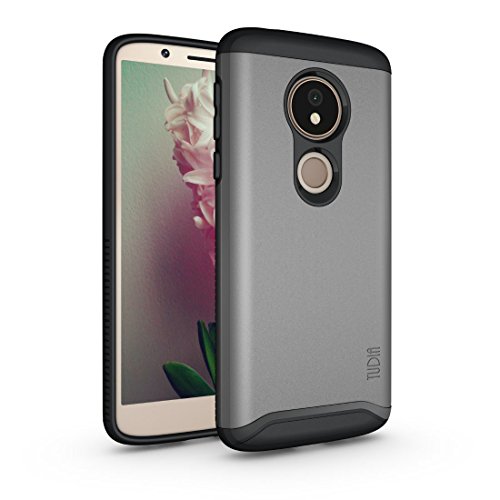Product Cover Moto G6 Play Case, TUDIA Slim-Fit Heavy Duty [Merge] Extreme Protection/Rugged but Slim Dual Layer Case for Motorola Moto G6 Play (Metallic Slate)