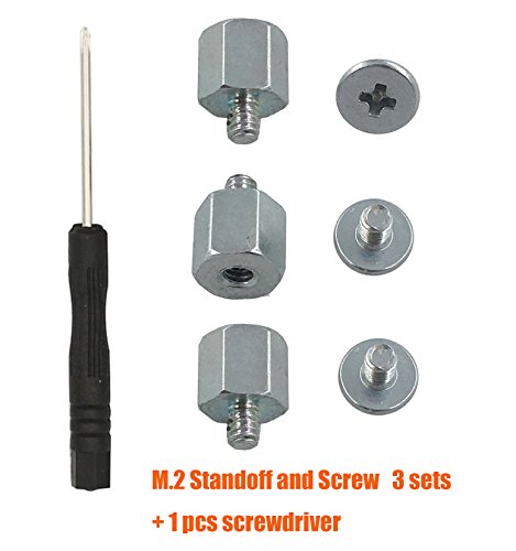 Product Cover Michaelia M.2 Standoff and Screw for M.2 Drives,Asus Motherboard M.2 Screw + Hex Nut Stand Off Spacer(3 Sets)+1 pcs Screwdriver