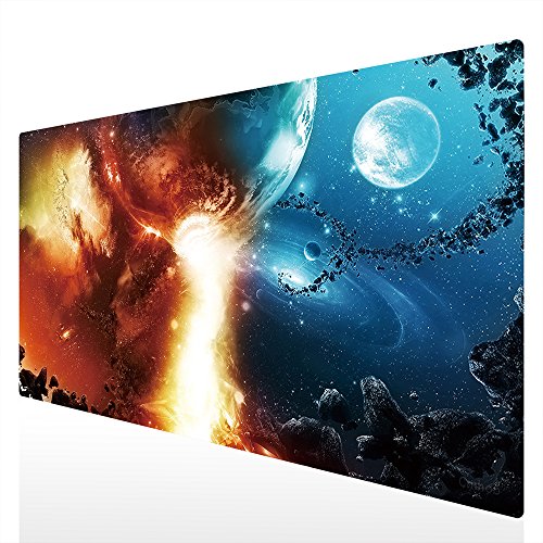 Product Cover Cmhoo XXL Professional Large Mouse Pad & Computer Game Mouse Mat (35.4x15.7x0.1IN, 90x40 fireball007)