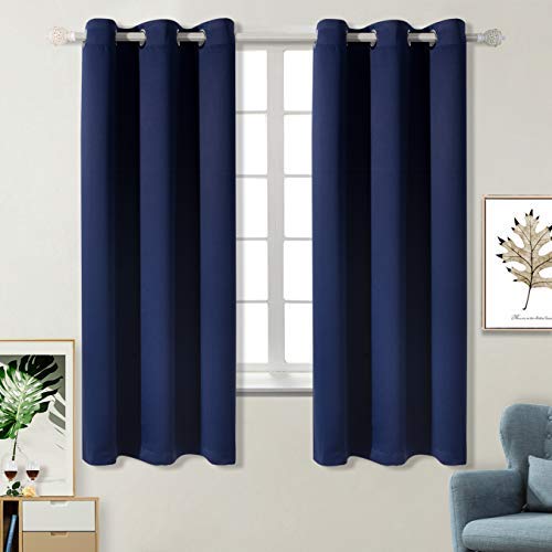 Product Cover BGment Blackout Curtains for Bedroom - Grommet Thermal Insulated Room Darkening Curtains for Living Room, Set of 2 Panels (42 x 63 Inch, Navy Blue)