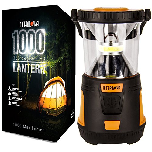 Product Cover Internova 1000 LED Camping Lantern - Massive Brightness with Fully Adjustable 360 Arc Lighting - Emergency - Backpacking - Construction - Hiking - Auto - Home - College (Cadmium Orange)
