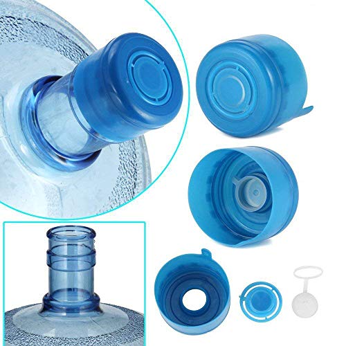 Product Cover WINBOB 5PCS 55mm 3 and 5 Gallon Non-Spill Caps,Replacement Water Bottle Snap On Cap Anti Splash Peel 5 Piece