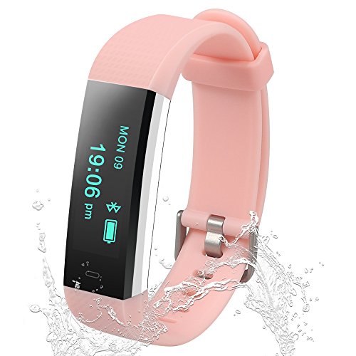 Product Cover Ulvench Fitness Tracker, Step Counter Watch with Sleep Monitor, Pedometer Smart Bracelet as Calorie Counter Waterproof Activity Tracker for Android & iOS Phone (Pink)